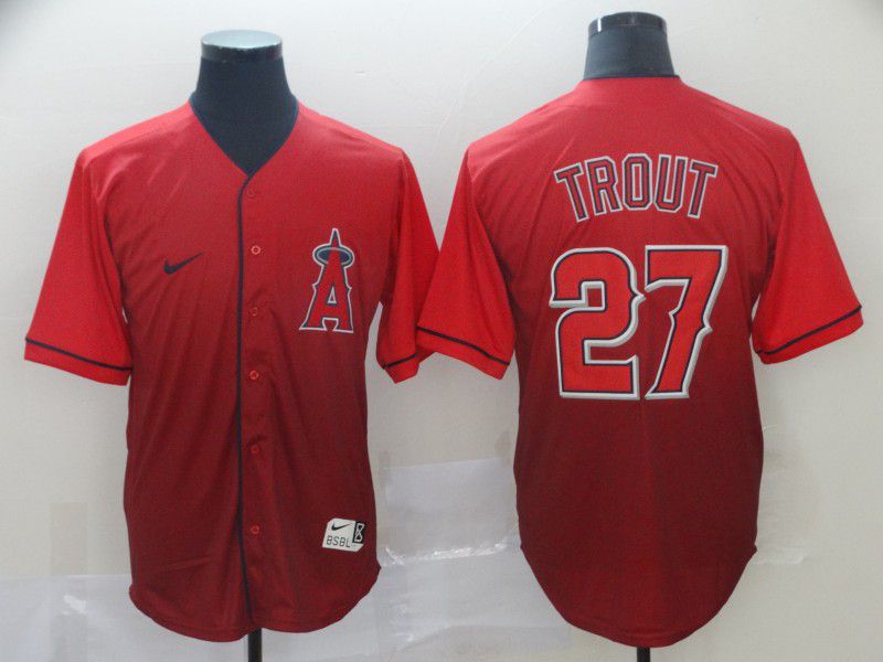 Men Los Angeles Angels #27 Trout Red Nike Fade MLB Jersey->chicago white sox->MLB Jersey